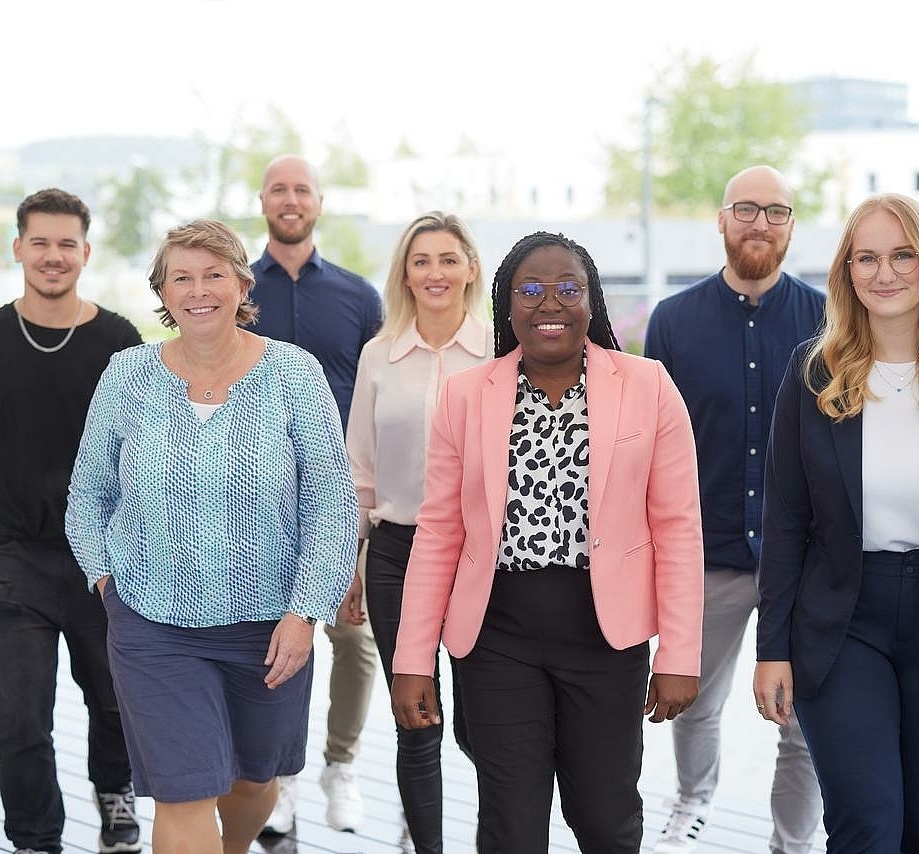 CDMO employees walk together