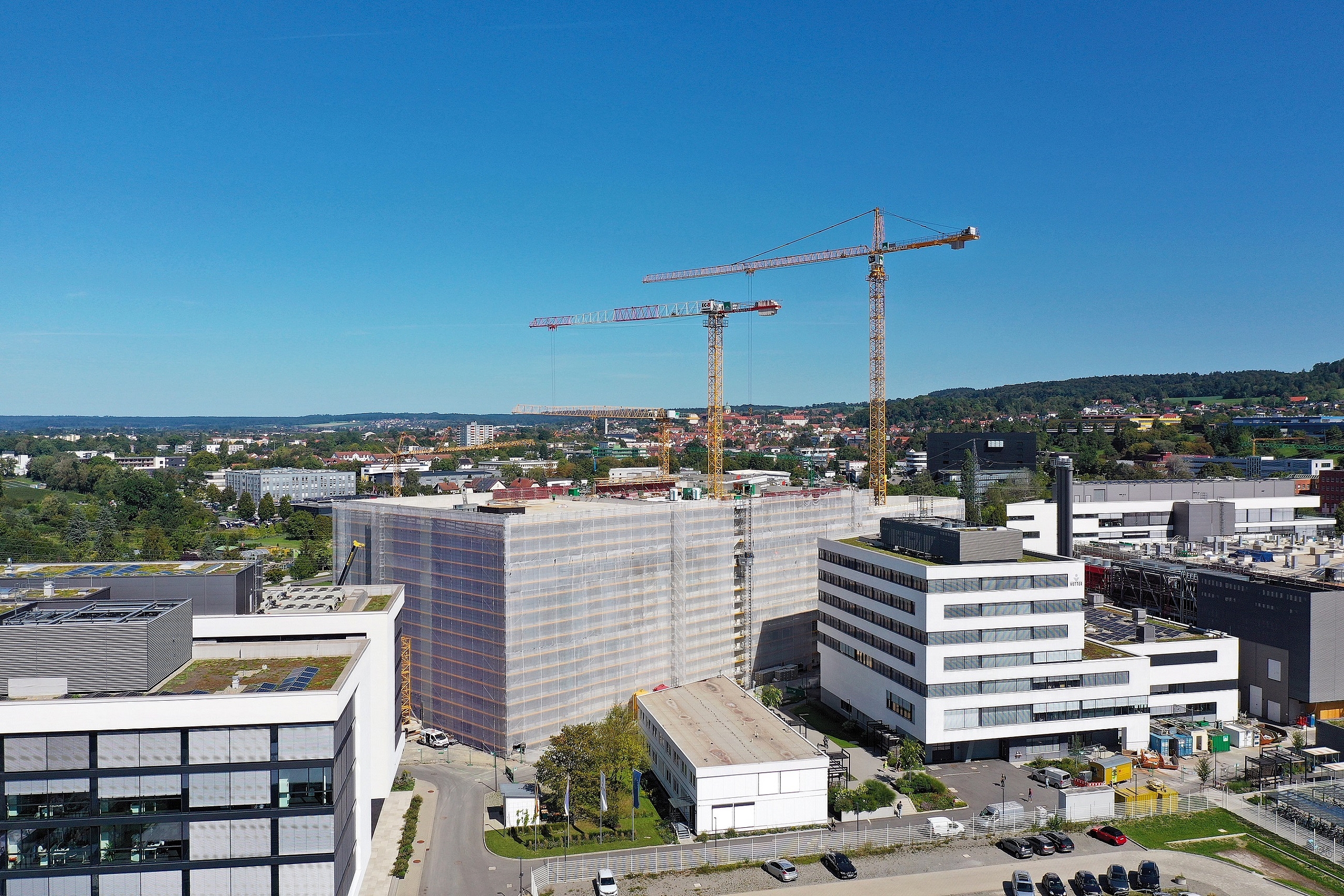 Umfangreiche Baumaßnahmen am Vetter Standort in Ravensburg.