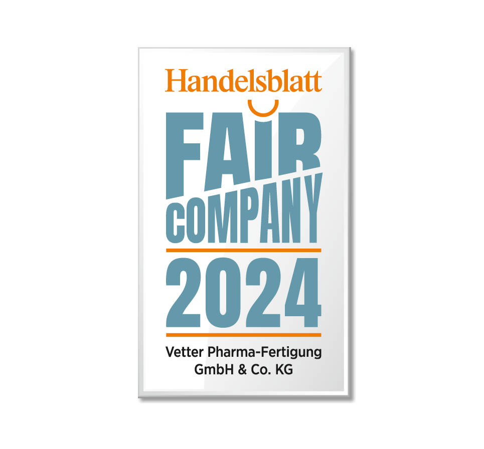 Logo Fair Company 2024 des Handelsblatts für Vetter