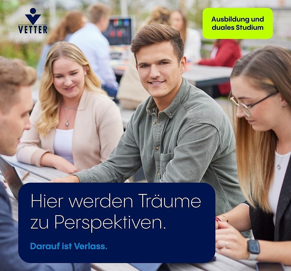 Cover der Broschüre für Ausbildung und duales Studium bei Vetter