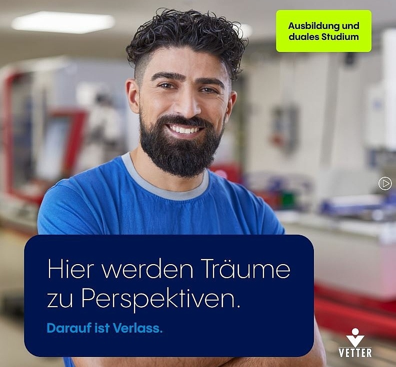 Cover der Broschüre für Ausbildung und duales Studium bei Vetter