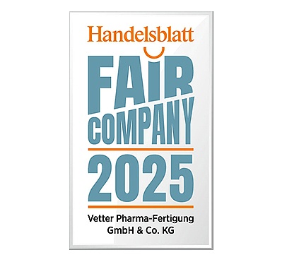 Logo Fair Company 2024 des Handelsblatts für Vetter