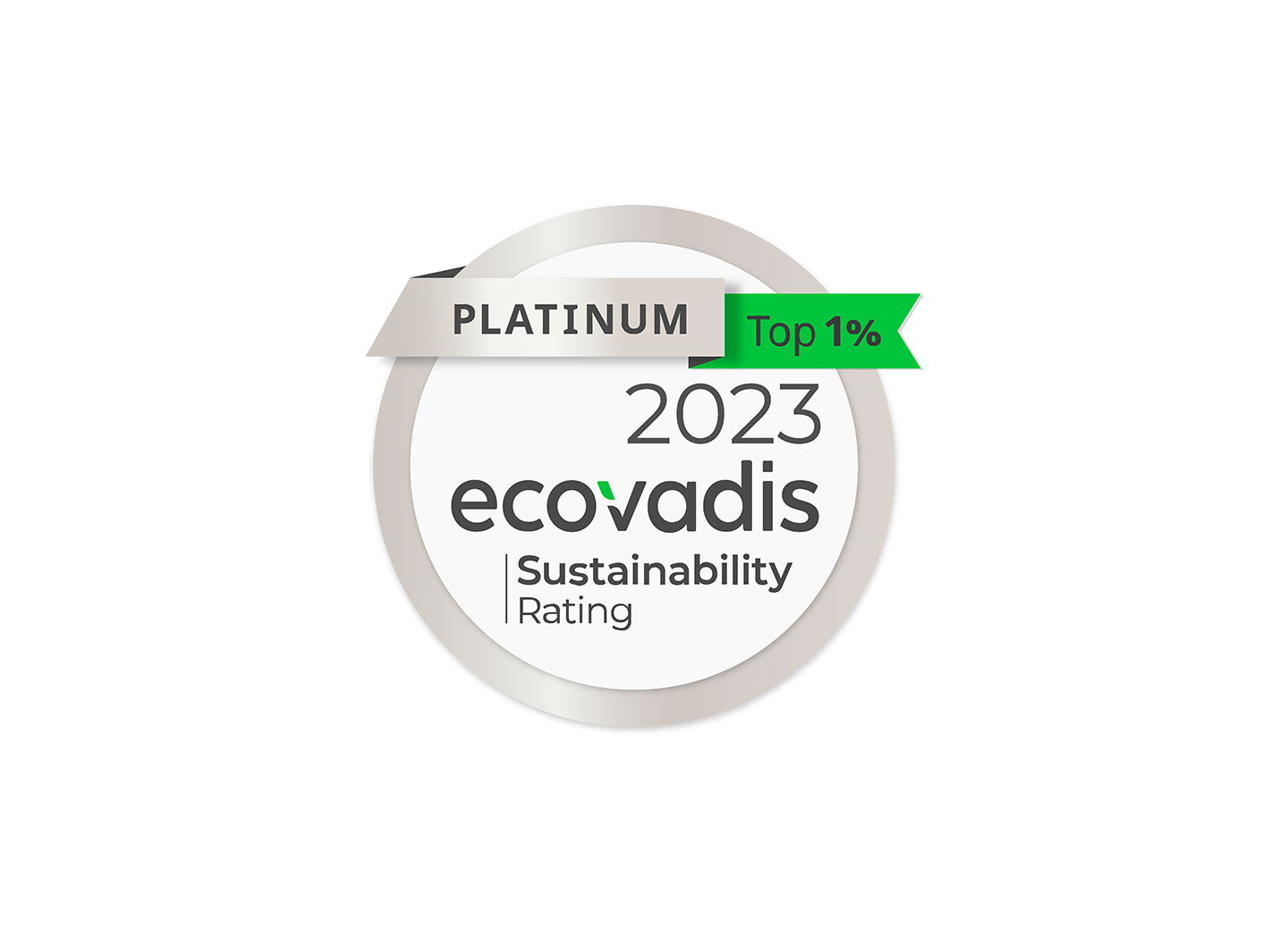 Logo ecovadis platinum 2023