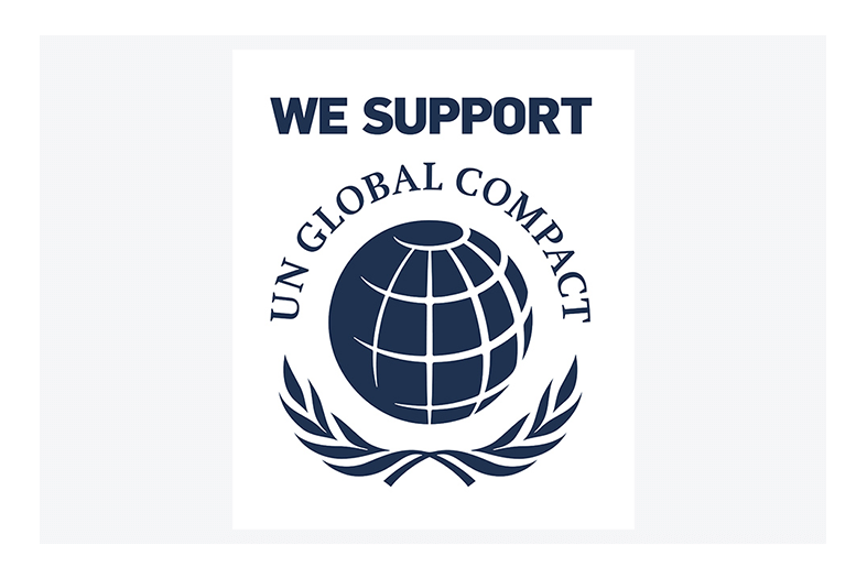 Logo we support un global compact 